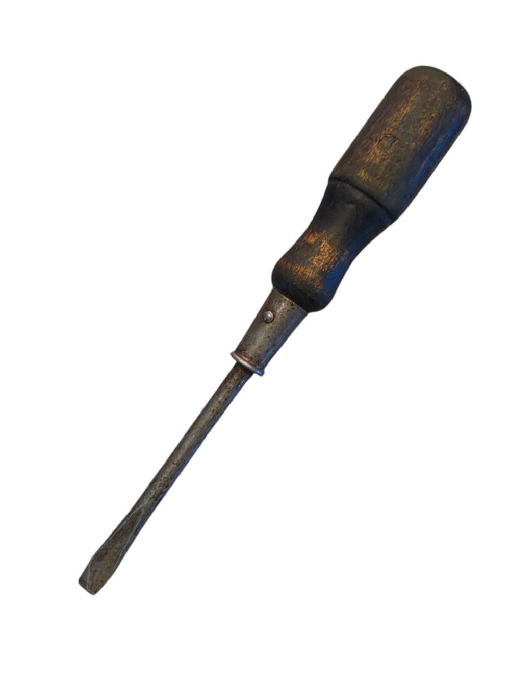 VTG Flathead Wood Handle Screwdriver 1940s 9in long